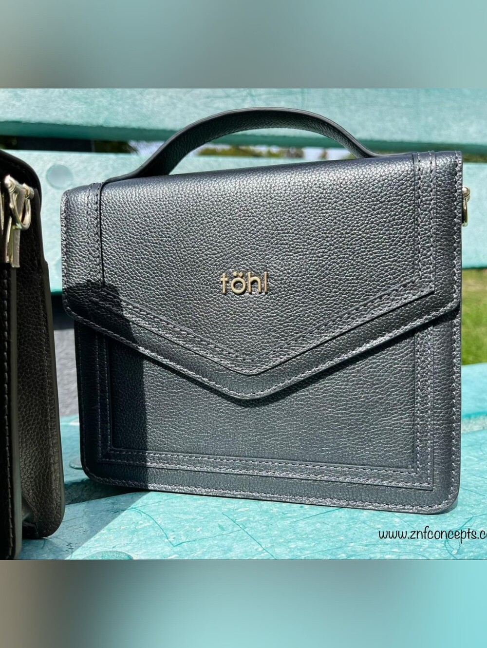 Leather Crossbody Bag, Envelope Style. - Picture 13 of 14